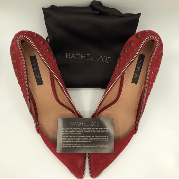 RACHEL ZOE SUEDE “MOTO” STYLE PUMP - Picture 3 of 15